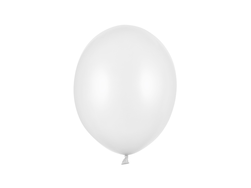 Balony Strong 27cm, Metallic Pure White - 10szt. - obrazek nr. 4