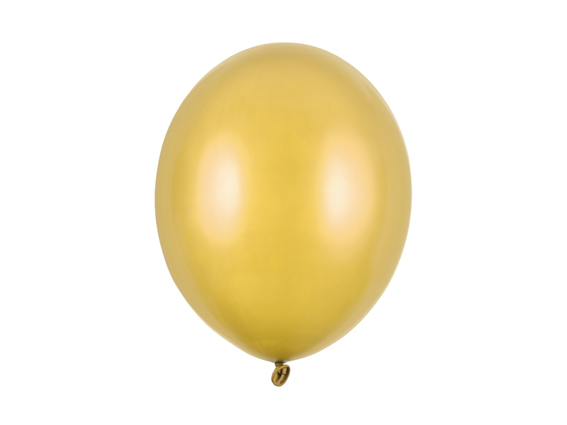 Balony Strong 30cm, Metallic Gold - 100szt. - obrazek nr. 4