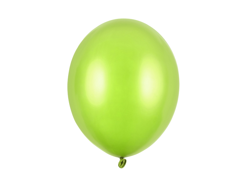 Balony Strong 30cm, Metallic Lime Green - 100szt. - obrazek nr. 4