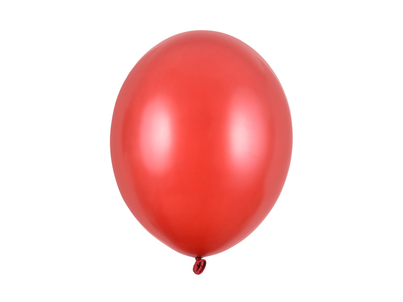 Balony Strong 30cm, Metallic Poppy Red - 100szt. - obrazek nr. 4