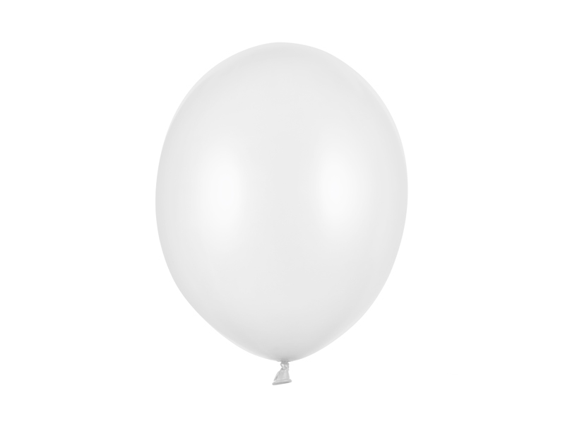 Balony Strong 30cm, Metallic Pure White - 100szt. - obrazek nr. 4