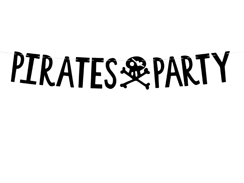 Baner Piraci - Pirates Party, czarny, 14x100cm - 1szt. - obrazek nr. 4