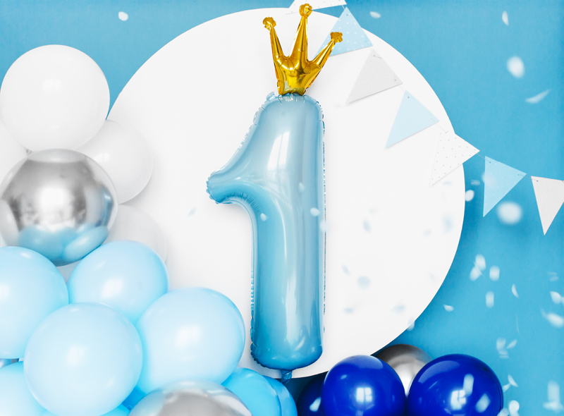 Girlanda balonowa - niebieska, 200cm - 60szt. - obrazek nr. 7