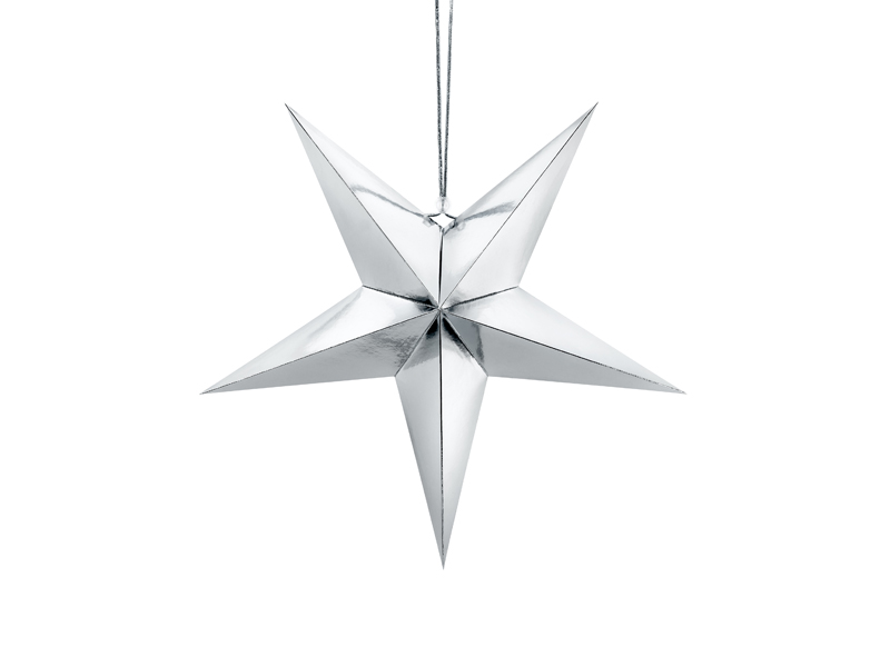 Gwiazda papierowa, 45cm, srebrny - 1szt. - obrazek nr. 4