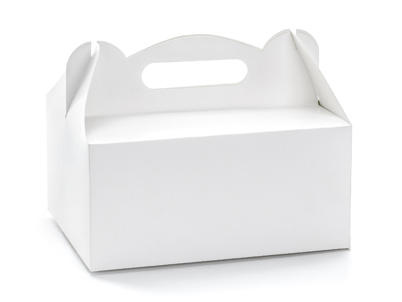 Ozdobne pudełka na ciasto, biały, 19x14x9cm - 10szt. - obrazek nr. 4