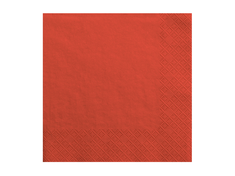 Serwetki trójwarstwowe, czerwony, 33x33cm - 20szt. - obrazek nr. 4