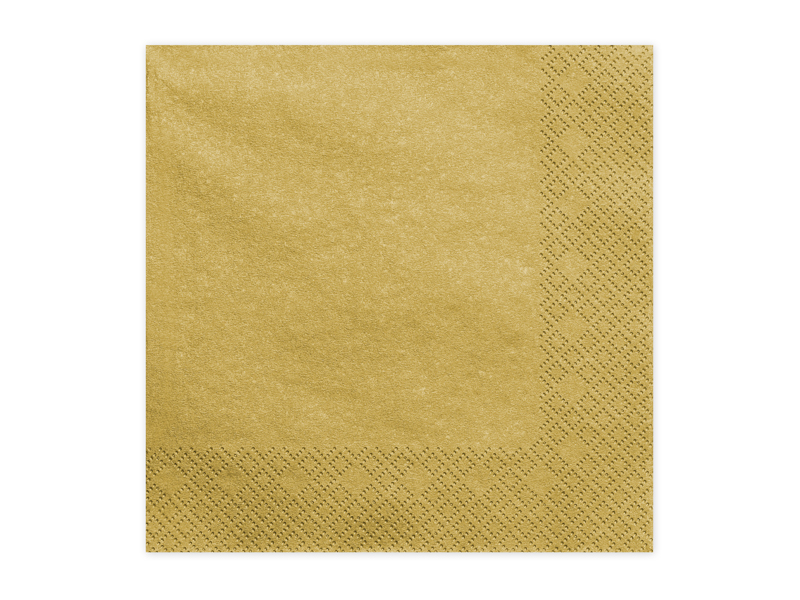 Serwetki trójwarstwowe, złoty met., 33x33cm - 20szt. - obrazek nr. 4