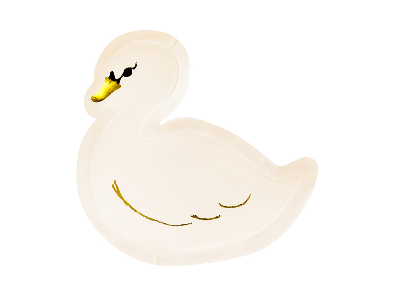 Talerzyki Lovely Swan, 23,5x22,5cm - 6szt. - obrazek nr. 4