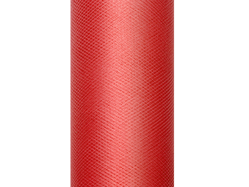 Tiul gładki, czerwony, 0,3 x 9m - 1szt. - obrazek nr. 4