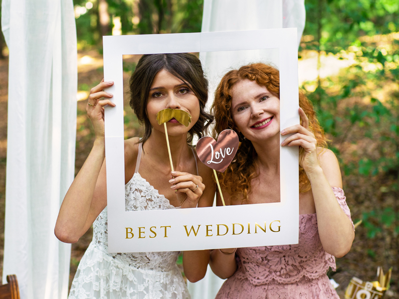 Zestaw z ramką selfie - Best Wedding - obrazek nr. 11
