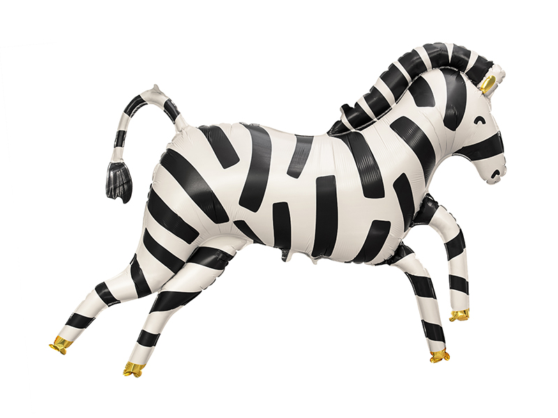 Balon foliowy Zebra, 115x85 cm, mix - 1szt. - obrazek nr. 1