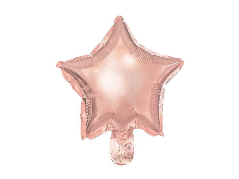 Balony foliowe Gwiazdka, 25 cm, różowe złoto - 25szt. - obrazek nr. 1